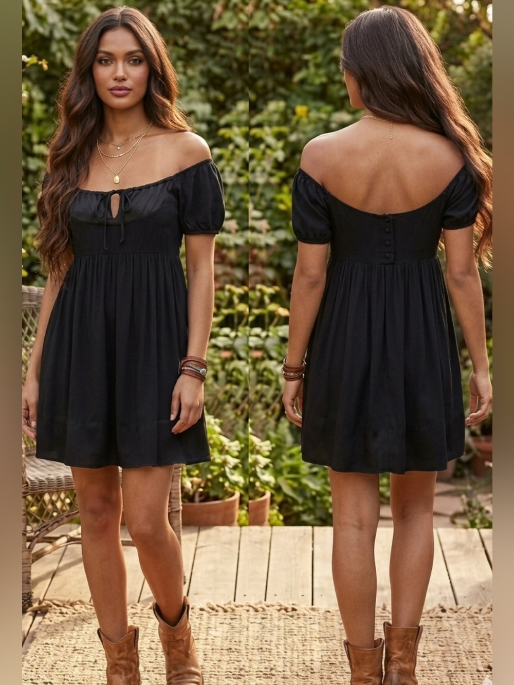 $280 LaRok Sexy Off the Shoulder Bustier Silk Knit Mini Dress Free People Style